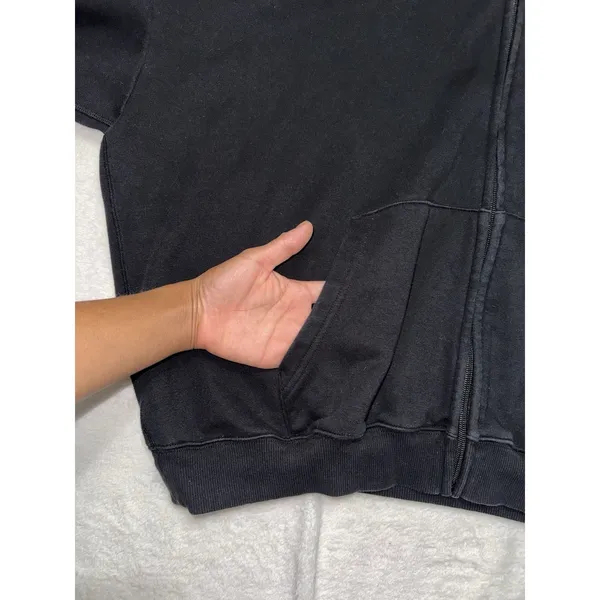 Skims Women's Black Full Zip Hoodie Sweatshirt Size 2XL - Image 3