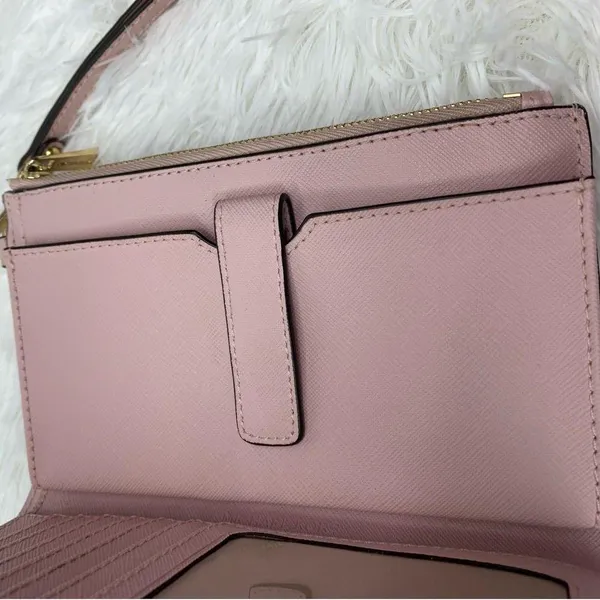 Michael Kors Pink Double Zipper Wristlet / Wallet with Phone Slot - Image 10