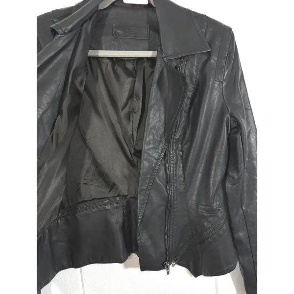 BlankNYC Black Vegan Leather Asymmetrical Moto Jacket XS - Image 7