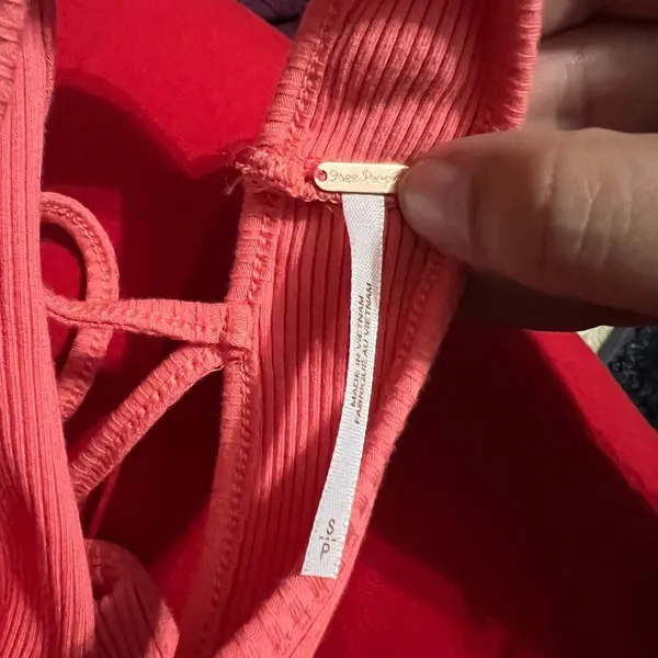 NWT‎ Free People radiant watermelon wrap style top small - Image 8