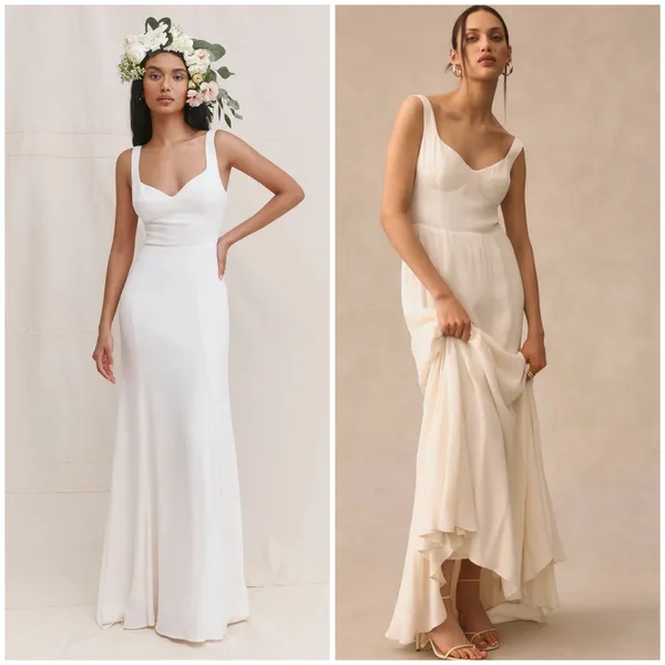 Reformation Lecce Dress Ivory - Image 3