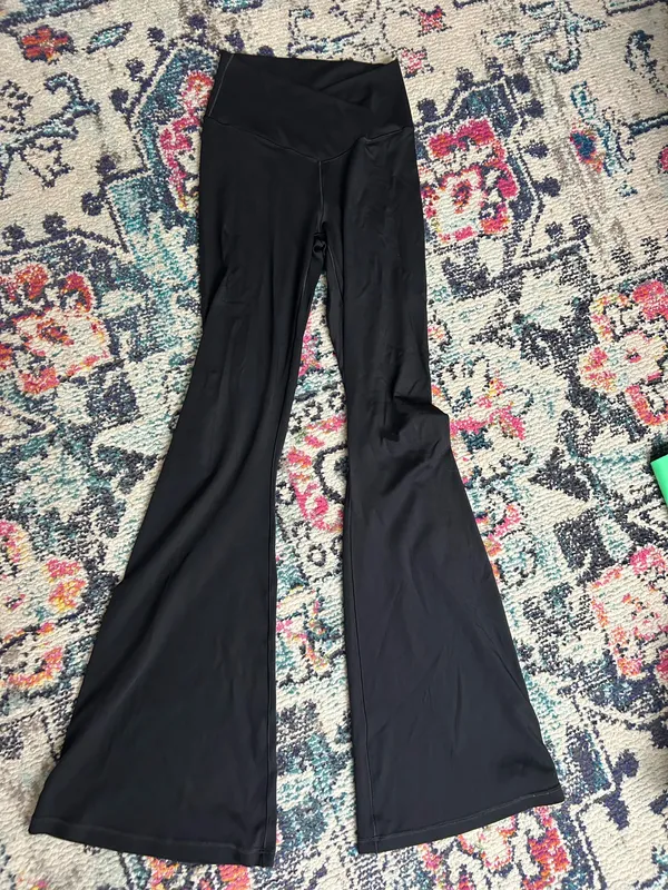 Aerie Leggings OFFLINE by High-Waisted Crossover Flare Black - Image 2