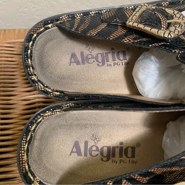 Algeria Classic Safari Tiger Stripe Clog Mule Size 37 - Image 8