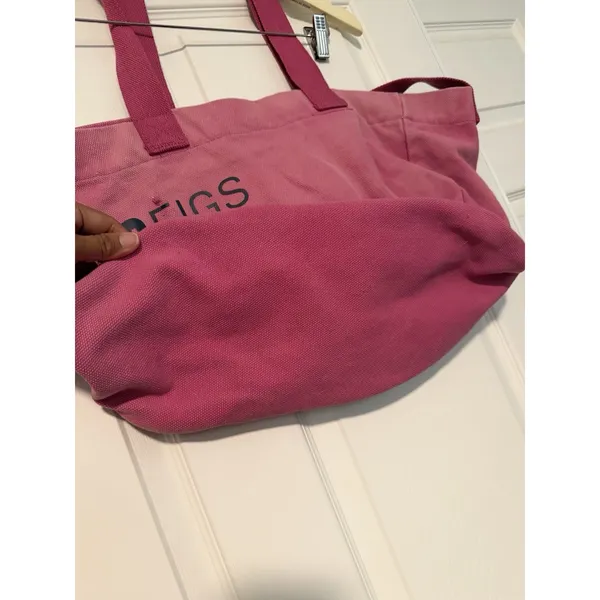 FIGS Canvas Tote Mineral Mauve Pink Dual Shoulder Strap Ombré - Image 4