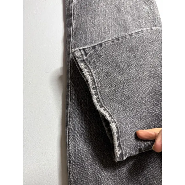 Levi's ribcage straight ankle grey jeans size 24 - Image 5