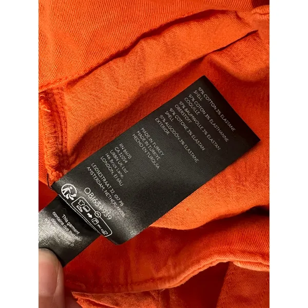 Free People Orange Wide Leg Pants Size 0 High Rise Pleated Trousers Flare - Image 6