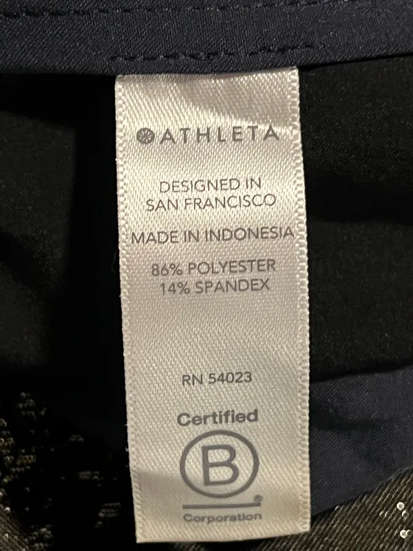 Womens sz10 Athleta Colorblocked Brooklyn Athletic Shorts-navy blue/black - Image 8