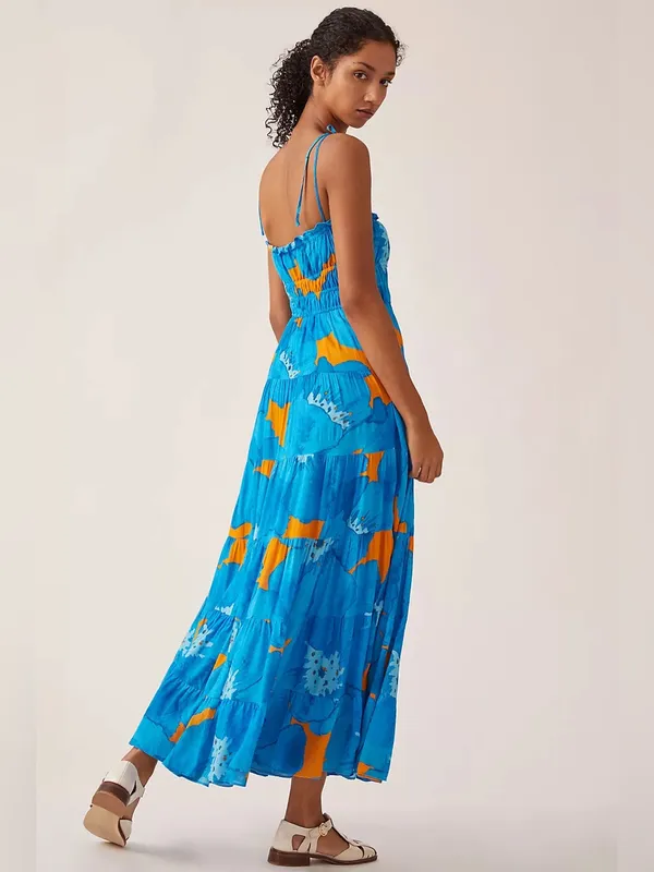 Anthropologie Hutch Flynn Smocked Printed Maxi Dress - Image 3