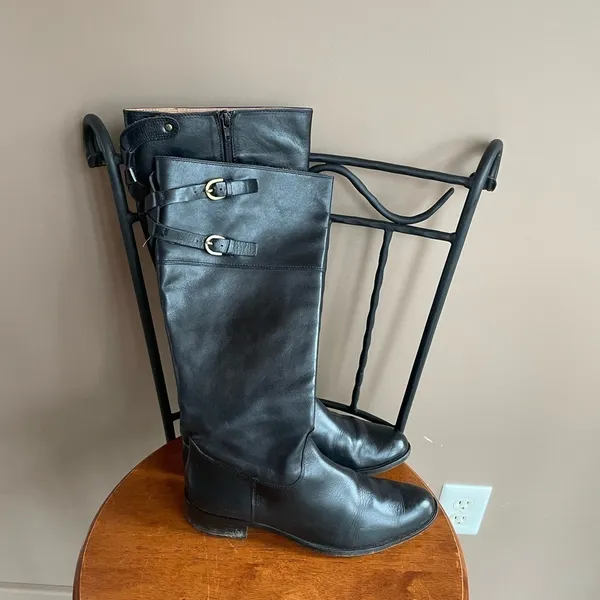 Corso Como Geneva Leather Riding Boots in Black‎ size 8 - Image 5