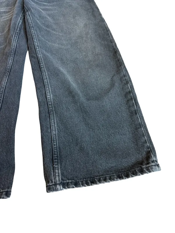 We The Free Washed Black Wide Leg Dropped Boyfriend Jeans Denim Size 28 Women's - Image 5