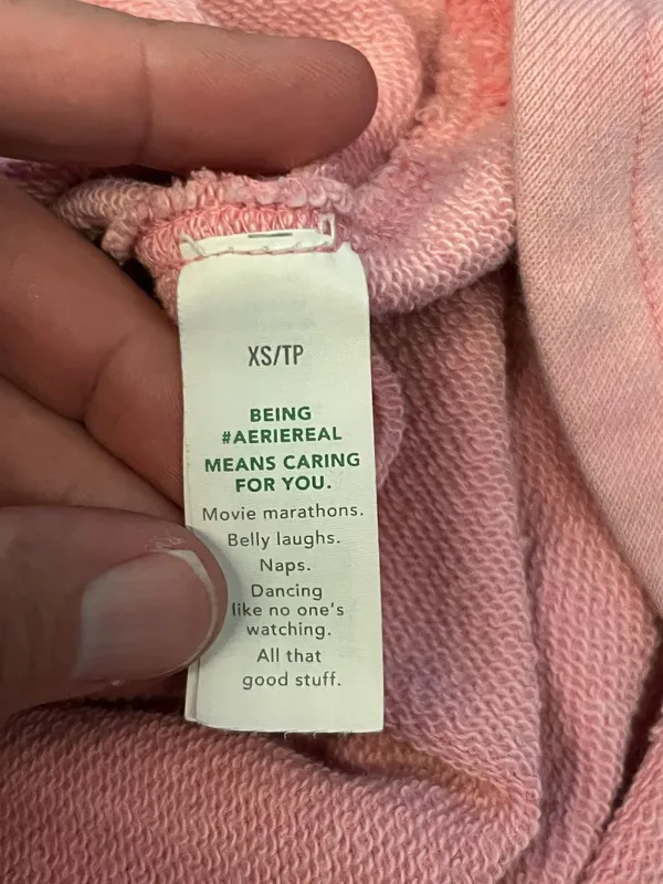 Aerie Shirt Womens XS Pink Terry Button Up Collared Long Sleeve Pocket Top - Image 11