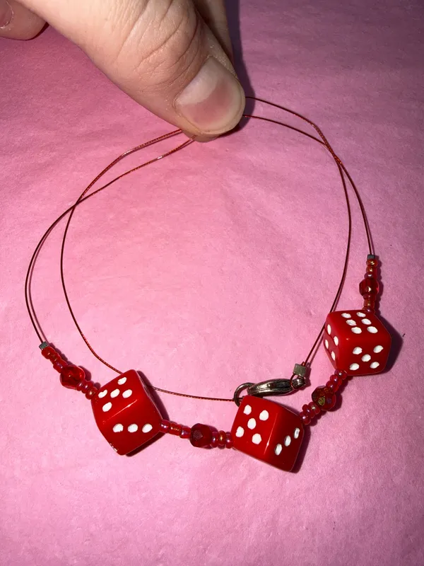 Red Dice Necklace - Image 3