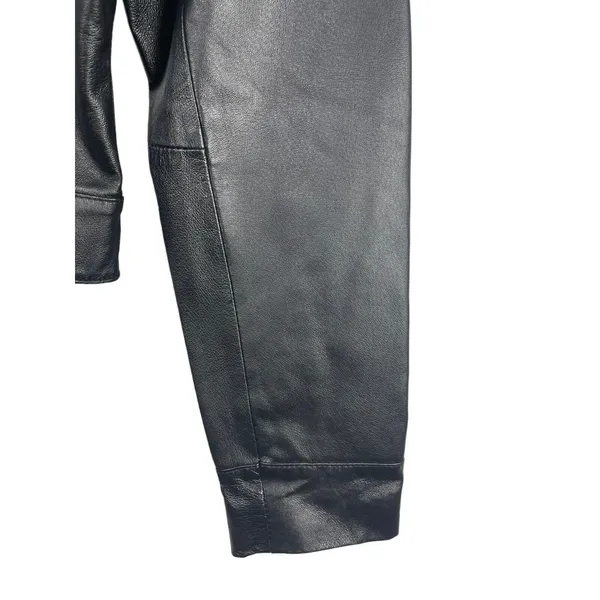 Women’s Sonnora Black Short Motorcycle Zip Genuine Leather Jacket XL - Image 6
