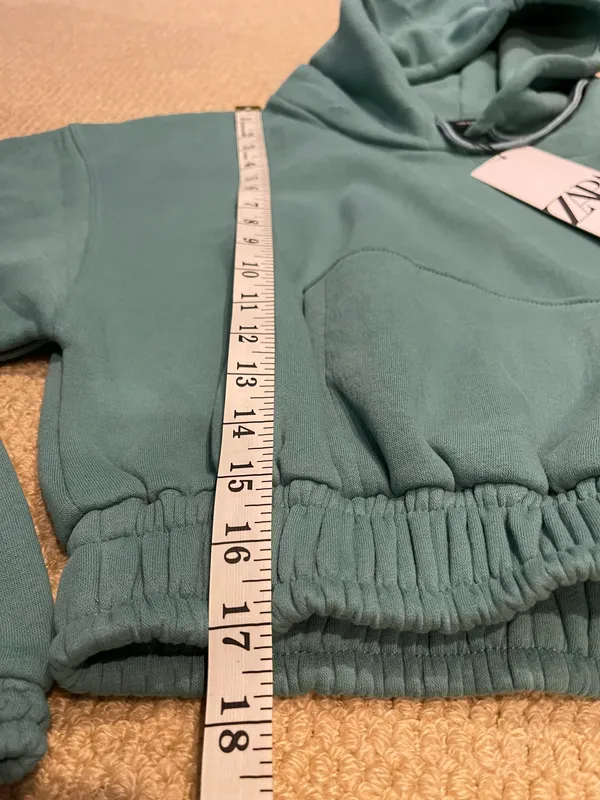 Long Sleeve Sweatsuit Set With Hoodie And Wide Legs Size S - Image 5