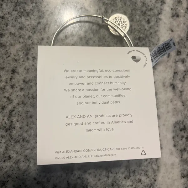 ALEX AND ANI New With Tags Snowflake Silver Charm Bracelet - Image 4