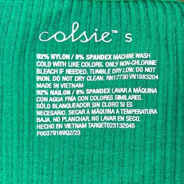 Colsie Brami Ribbed Bralette Women Size Small Green Stretchy Comfortable Strappy - Image 9