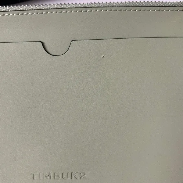 Timbuk2 Wristlet Pouch Leather Sage Green Small Zippered Card Holder - Image 3