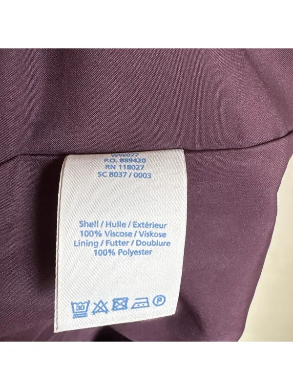 Boden Purple Pink Berry Floral Short Sleeve Belted Dress US 12 Long - Image 3
