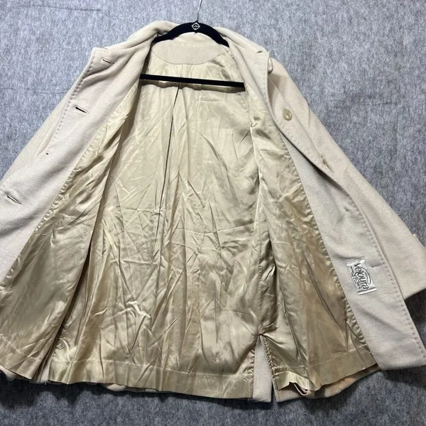 Vintage‎ Veloura Jacket Womens 10 Peacoat Tan Union Made 60s Trench Coat - Image 5