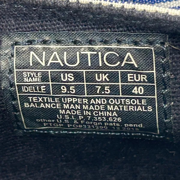 Nautica Idelle Blue White Striped Espadrille Flats Knotted Bow Womens‎ 9.5 - Image 3