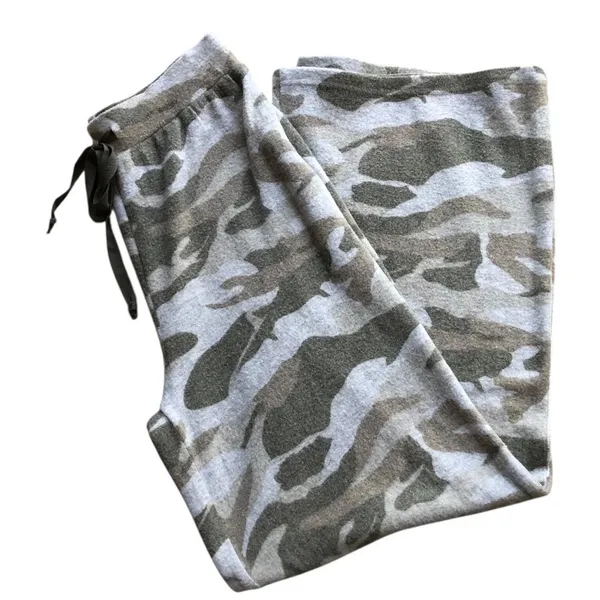 Mystree NWT Camo Fleece Wide Leg Flare Drawstring Pants Women’s Small - Image 5