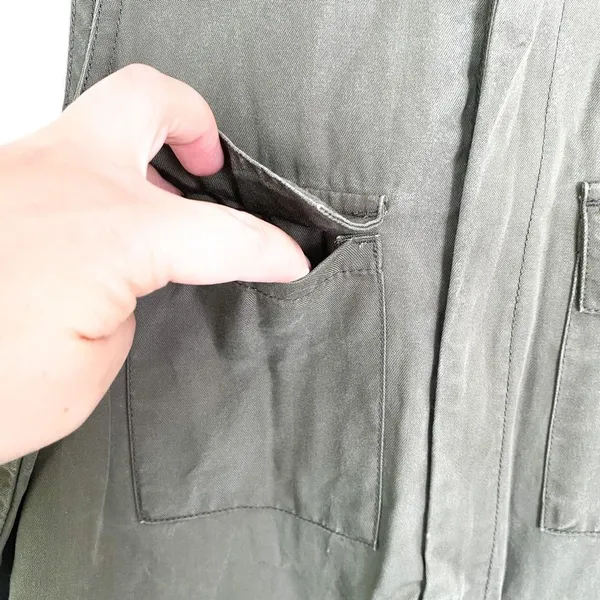 Abercrombie Fitch Green Sleeveless Utility Jumpsuit Small Tall - Image 6