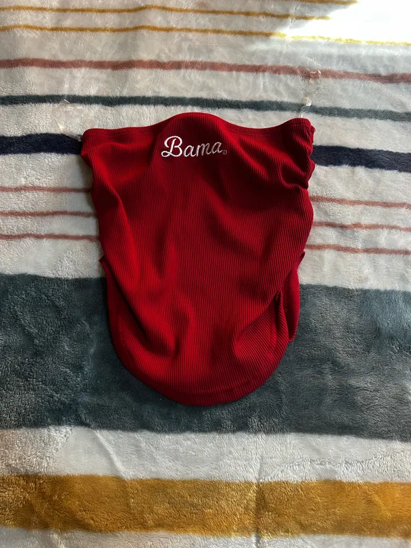 Bama scrunch strapless crop top Red Size XS - Image 6
