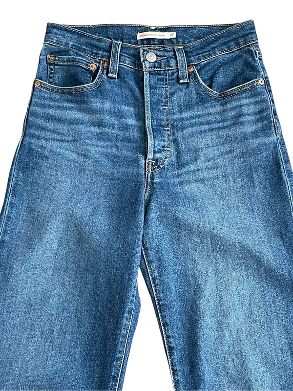 Levi’s Ribcage High-Rise Straight Ankle Jeans Women’s Size 27 - Image 4