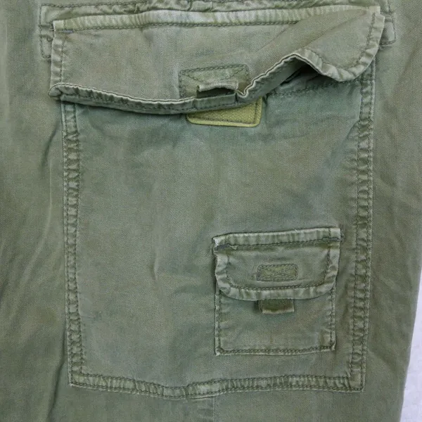 American Eagle Cargo Pants Womens 12 Green High Rise Wide Leg Stretch Utility - Image 10