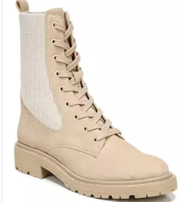 Sam Edelman NWT Water Repellent Lydell Combat Boots Color: SESAME Lug Sole - Image 2