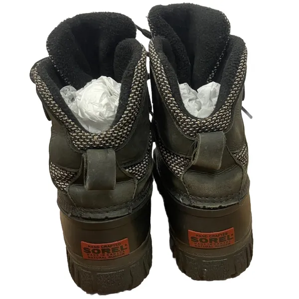 SOREL Size 7 Duck Rain Winter Snow Boots Fleece Lined Lace Up Insulated Outdoor - Image 2