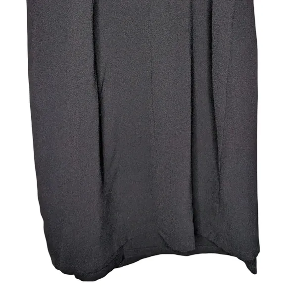 Bobeau Black Wrap Dress Short Sleeve V-Neck Side Tie‎ Small Office Chic Classic - Image 12