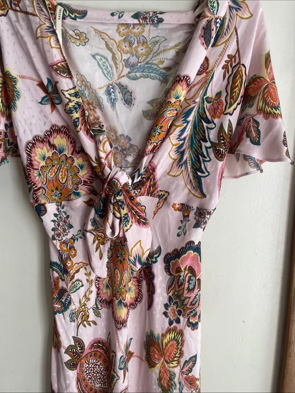Kachel x Anthropologie Flutter-Sleeve Slip Dress Pink - Image 10