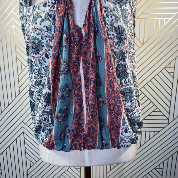 Free People‎ Floral Paisley Knot Halter Top - Image 4