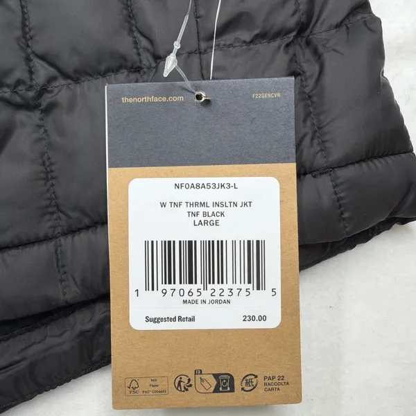 The North Face Women's Thermoball Insulated Jacket Black Large NWT $230 MSRP - Image 10