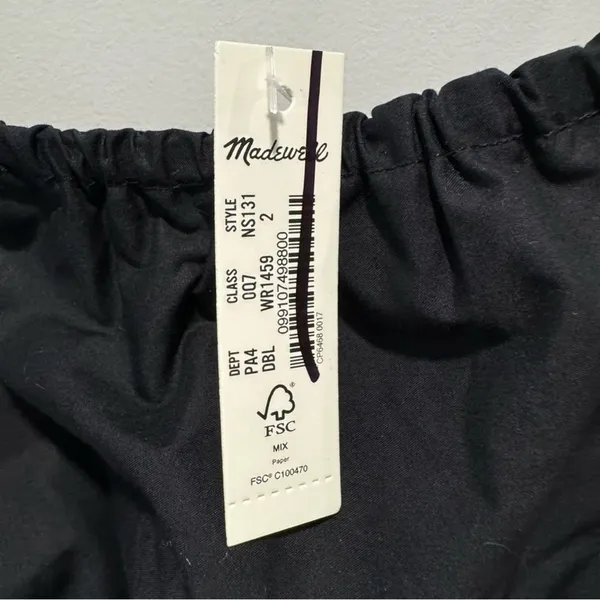 NWT Madewell Embroidered Tank Midi Dress in Poplin NS131‎ Black Sz 2 - Image 9