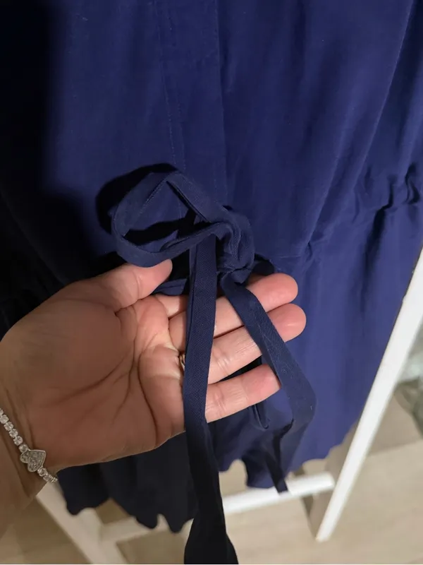 Madewell Navy Sleeveless Tie-Waist Coverup Dress - Image 5