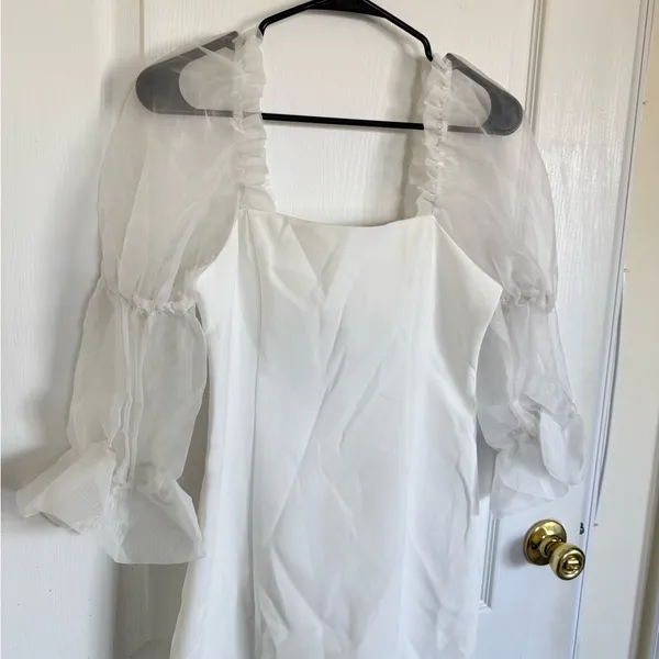 Amanda Uprichard NEW Tia Puff Sleeve Dress - Image 4