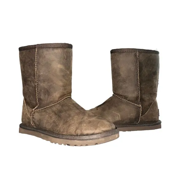 UGG Classic Short II Boots Womens Size‎ 5 Chocolate Brown Pull On Mid-Calf - Image 2
