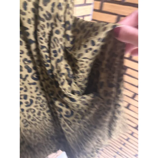 Garnet‎ Hill Olive Green And Black Animal Print Dress Size XS - Image 5