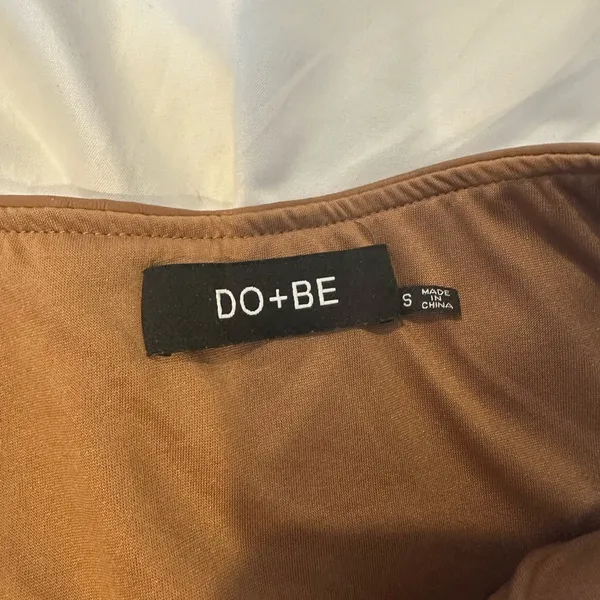 DO+BE Brown Leather Skirt - Image 3