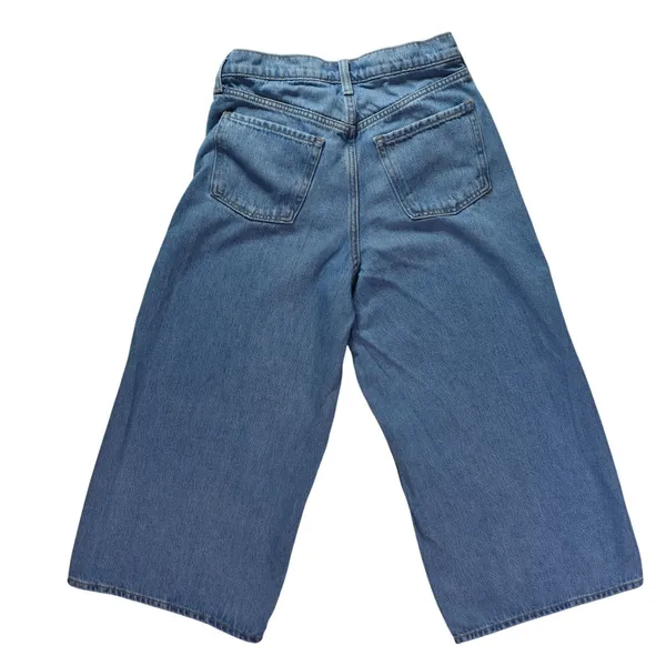Old Navy Drapey Denim High Rise Baggy Wide Leg Jeans Blue Size 2 Tall - Image 2