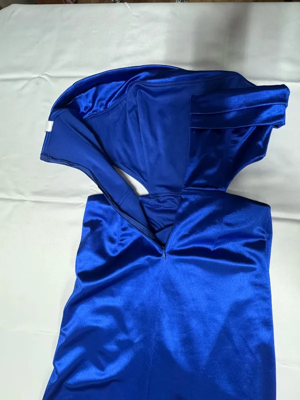 Lucy‎ in the Sky Satin Cutout Corset Maxi in Blue - Size S - NEW Without Tag. - Image 6