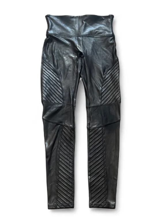 Spanx Faux Leather Moto Leggings Black Compression Shaping Women’s Size Medium - Image 2
