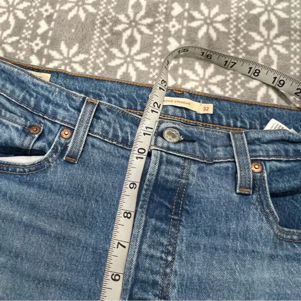 Levi's Wedgie Straight Premium Jeans Button‎ Fly Size 32 Minimalist Streetwear - Image 12