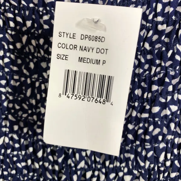 West Kei Navy Blue Dot Print Square Neck Maxi Dress‎ Women's Size Medium M NWT - Image 7