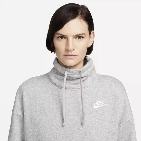 Nike Women’s Club Fleece Lined Mock Neck Oversized Sweatshirt - Image 4