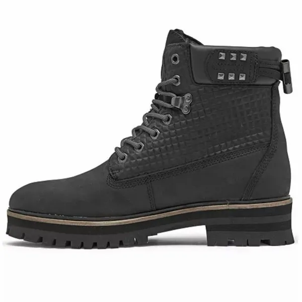 NIB Mark Nason Size 7.5 Black Lumber Jill Mulberry Lace Up Studded Combat Boots - Image 2