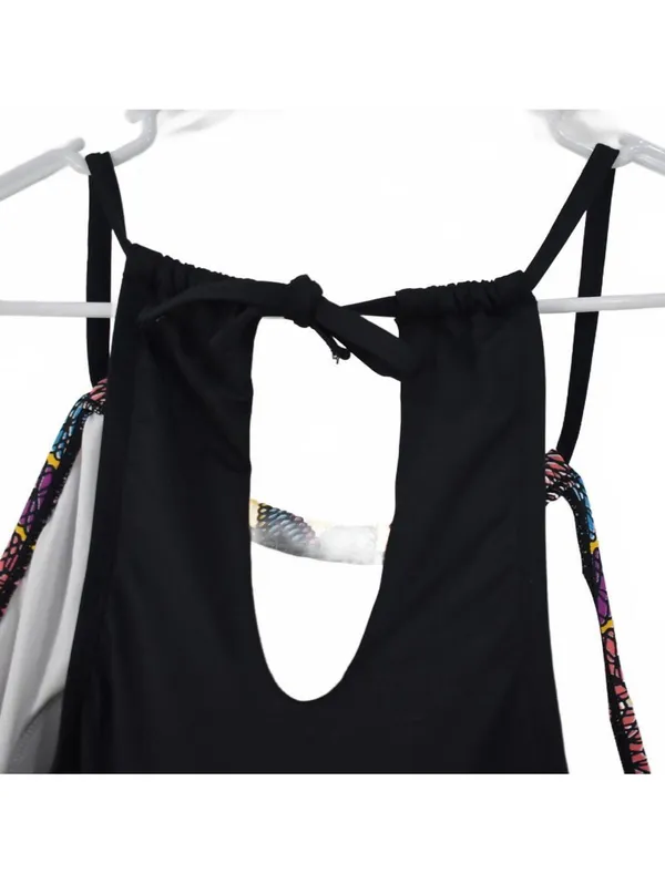 Cleanwater Geo Print High Neck Colorful One Piece Swimsuit Size Large - Image 6