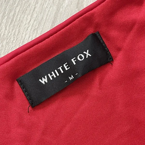 White Fox Dress strapless cutout mini womens Red medium going out clubbing sexy - Image 2